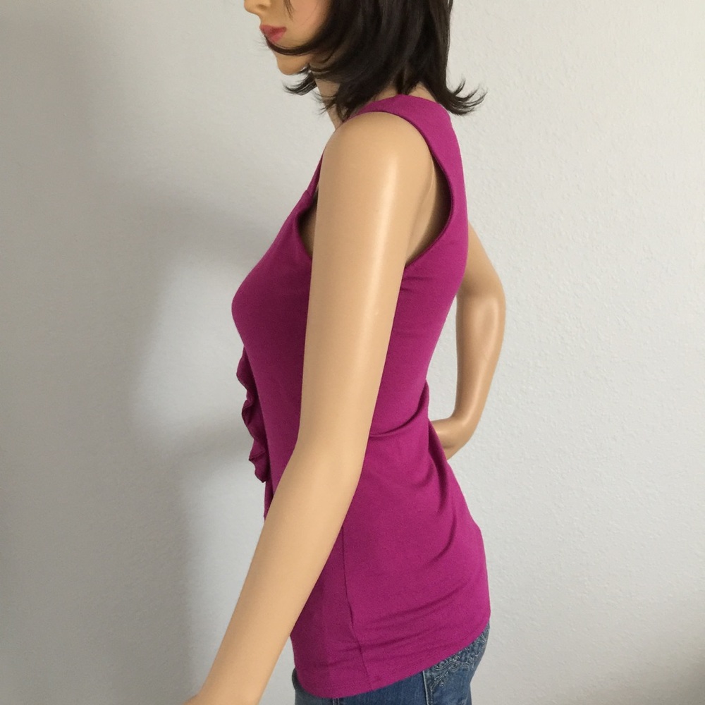 WHBM Purple Ruffle Blouse - Picture 5 of 6